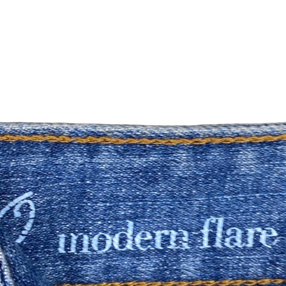 NWT Loft Jeans Modern Flare Ann Taylor Size 25l Long or Size 2 Medium Wash Blue - Picture 6 of 10